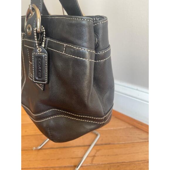 Coach #F10911 Black Leather Nickel Soho Tote Carryall Bag Purse (130 - Picture 9 of 9